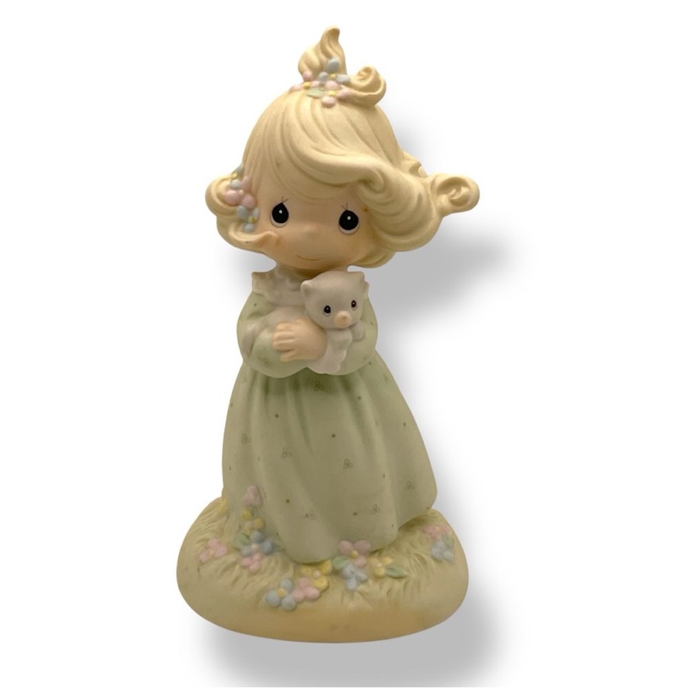 Precious Moments Figurine Cat Girl Such A Purr-Fect‎ Friend 1992 Collectible